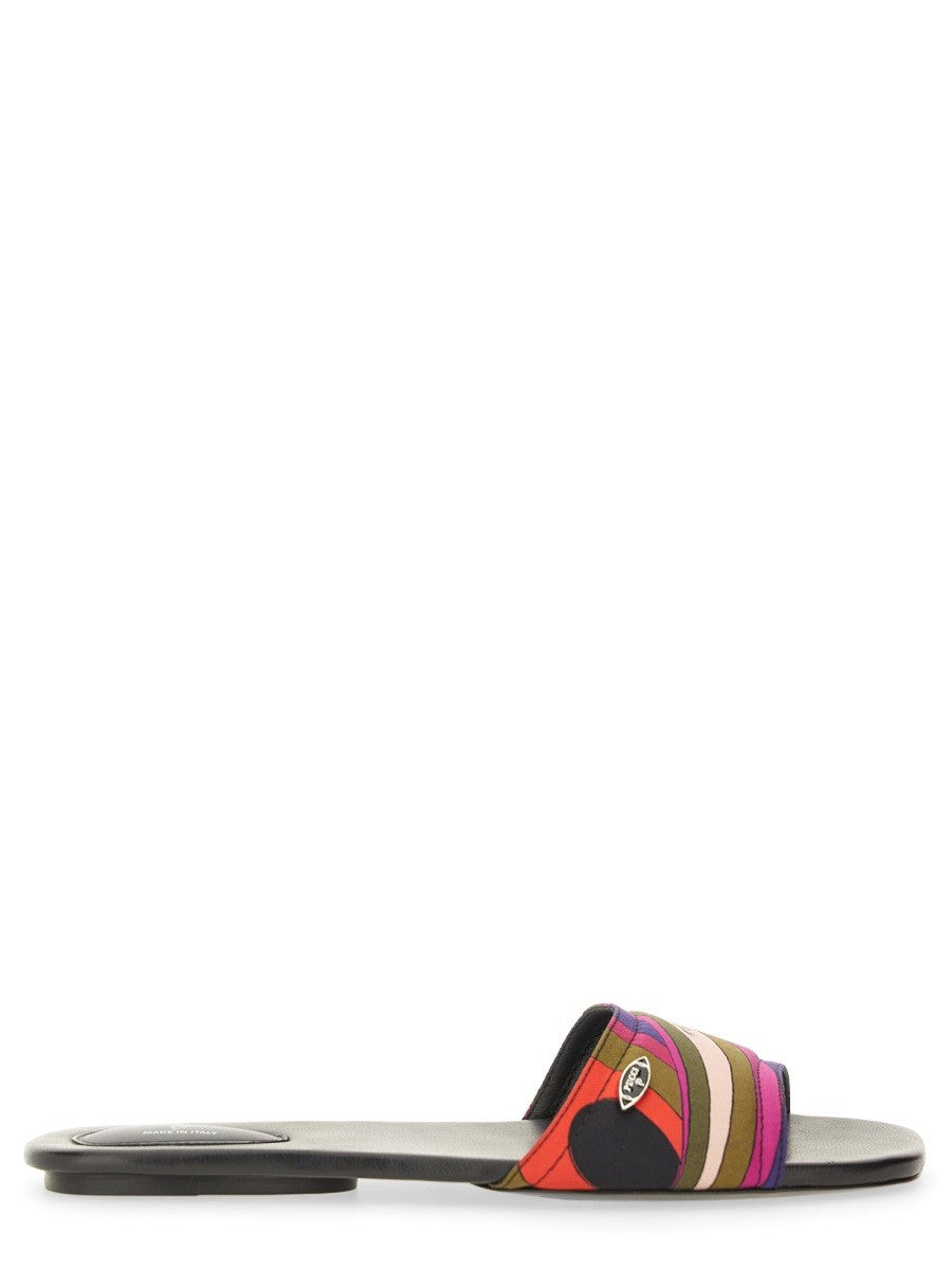 Pucci Women's Iris Print Sandal Multicolor