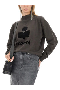 Isabel Marant Étoile women’s black oversized sweatshirt with black logo and marant text across the chest