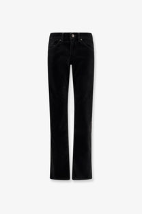 Isabel marant étoile women’s kelsie black velvet flare jeans with sleek straight-leg cut and classic five-pocket design