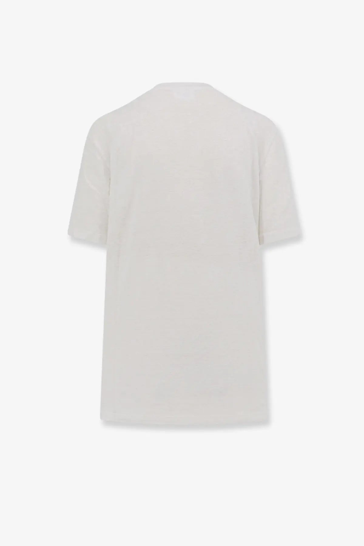 White cotton t-shirt with relaxed fit and short sleeves paired with black linen shirt by isabel marant étoile