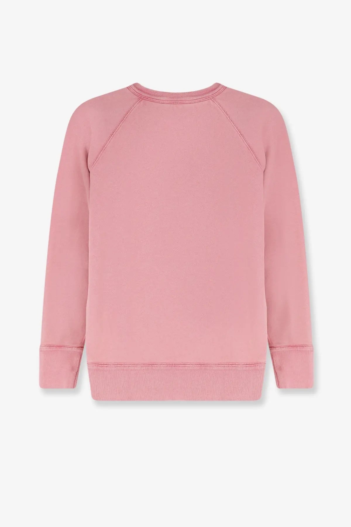 Isabel Marant Étoile women’s soft pink long-sleeved sweatshirt with ribbed cuffs and hem in biologic cotton