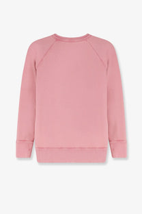 Isabel Marant Étoile women’s soft pink long-sleeved sweatshirt with ribbed cuffs and hem in biologic cotton