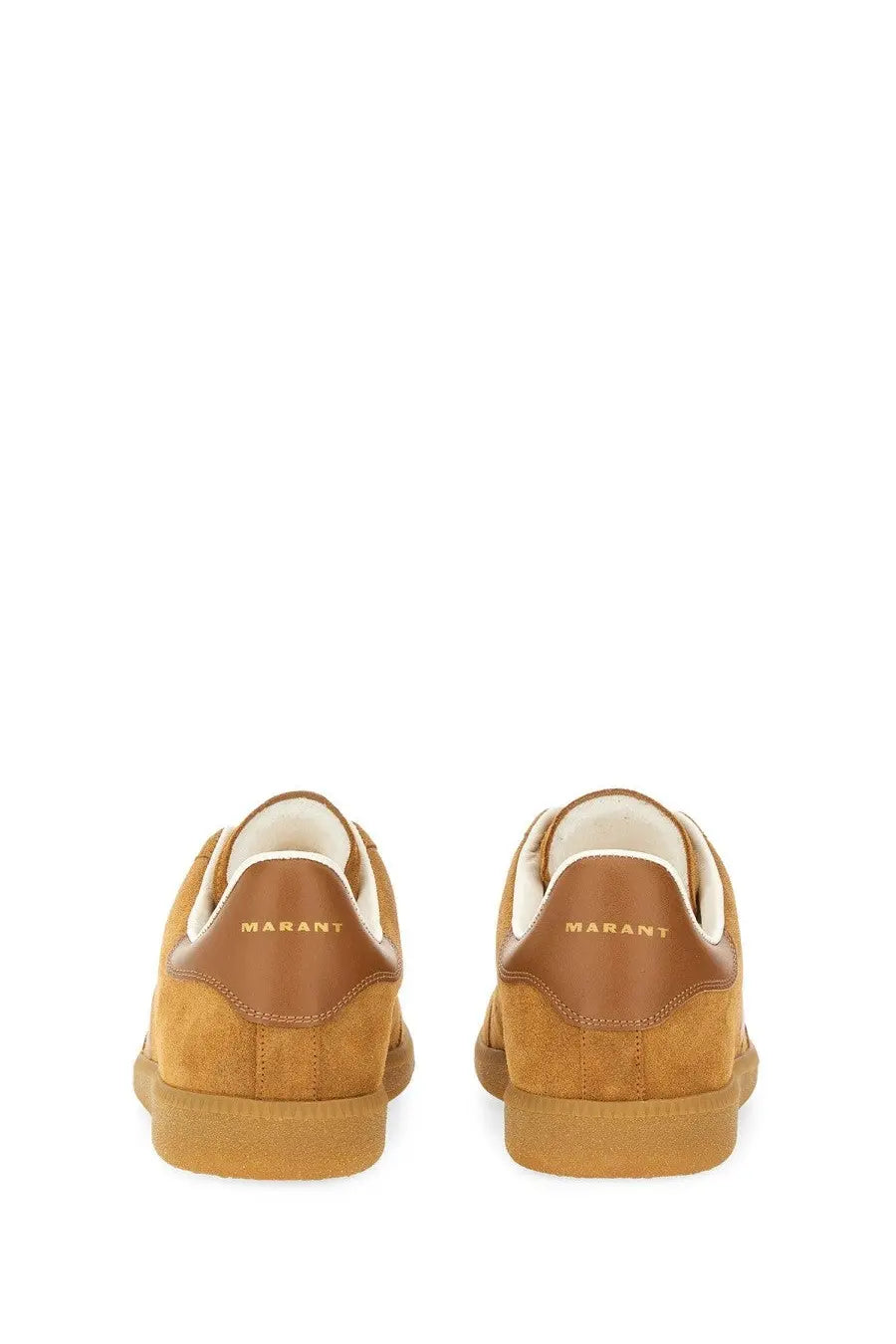 Isabel Marant men’s Brycy sneaker beige in tan suede and leather with a minimalist design
