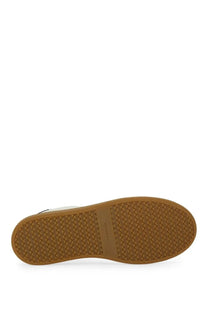 Isabel Marant men’s Brycy white high-top sneaker with tan rubber sole and textured wavy tread pattern
