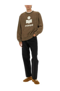 Isabel Marant men’s mikoy brown sweatshirt with white open book logo and brand name on front