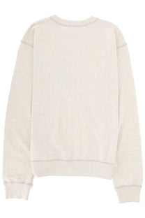 Isabel Marant men’s mikoy sweatshirt pink cream-colored soft cotton crewneck with subtle stitching details