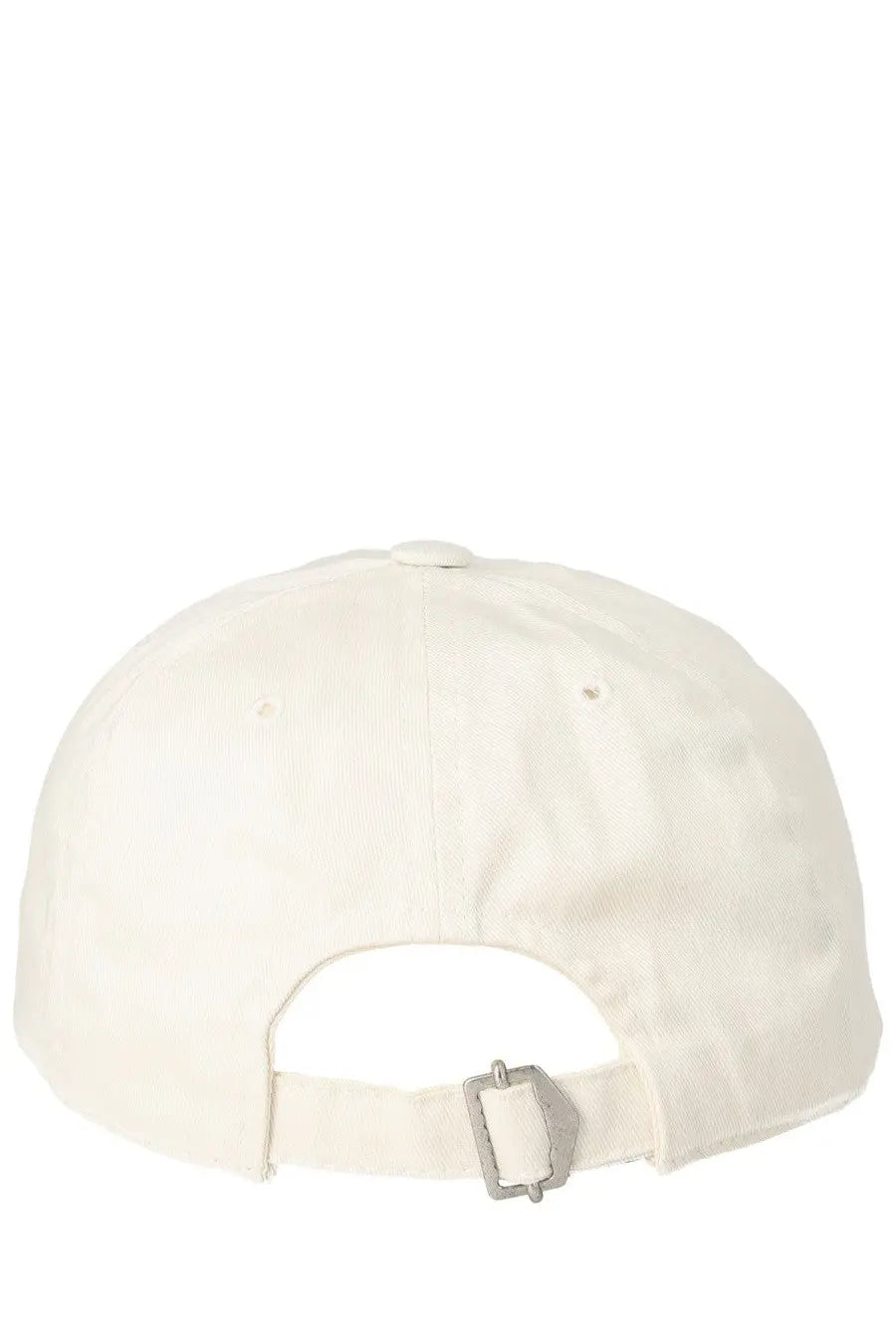 Off-white cotton isabel marant men’s tomas baseball cap back view with silver-toned metal buckle and adjustable strap