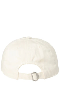 Off-white cotton isabel marant men’s tomas baseball cap back view with silver-toned metal buckle and adjustable strap