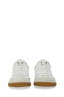 Isabel Marant women’s Bryce sneaker white leather with tan rubber sole and black laces white leather sneaker
