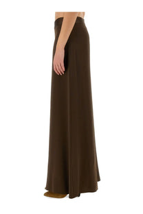 Isabel Marant women’s brown high waisted wide leg pant with smooth flowing fabric and sleek design