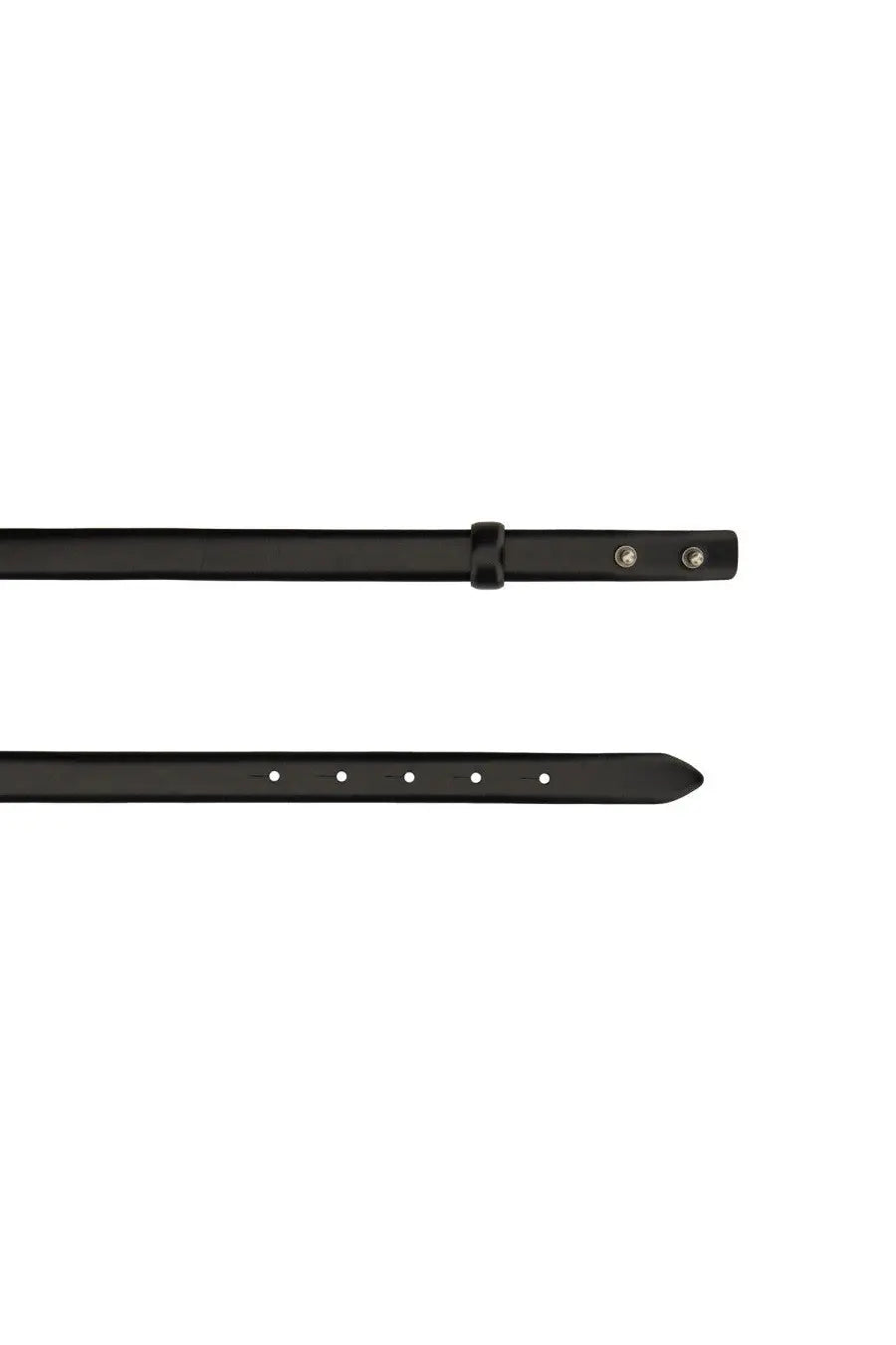 Isabel Marant women’s Raissa black leather belt with sleek minimalist design and silver toned hardware