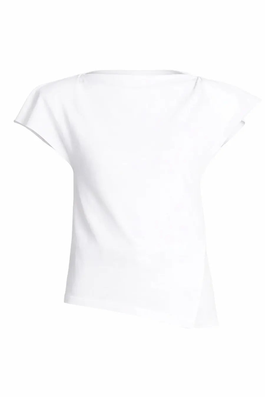 Isabel Marant women’s white short-sleeved shirt with relaxed fit and subtle side slits in breathable fabric