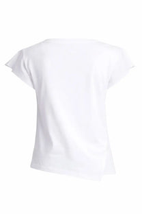 Isabel Marant women’s white short-sleeved t-shirt with relaxed fit and slightly flared sleeves