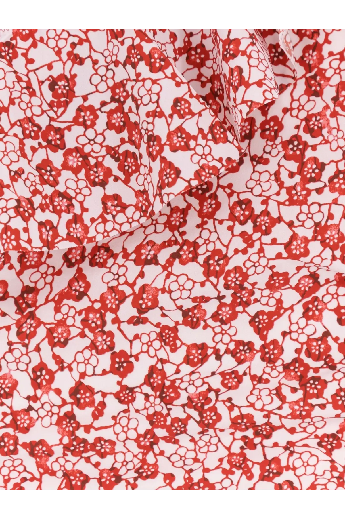 Isabel Marant womens Sicilya one piece swimsuit red with delicate red floral print fabric and soft flowing texture