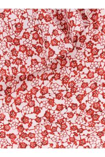 Isabel Marant womens Sicilya one piece swimsuit red with delicate red floral print fabric and soft flowing texture