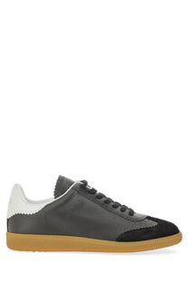 Isabel Marant women’s sneaker Bryce black with black and white leather, suede accents, and tan rubber sole