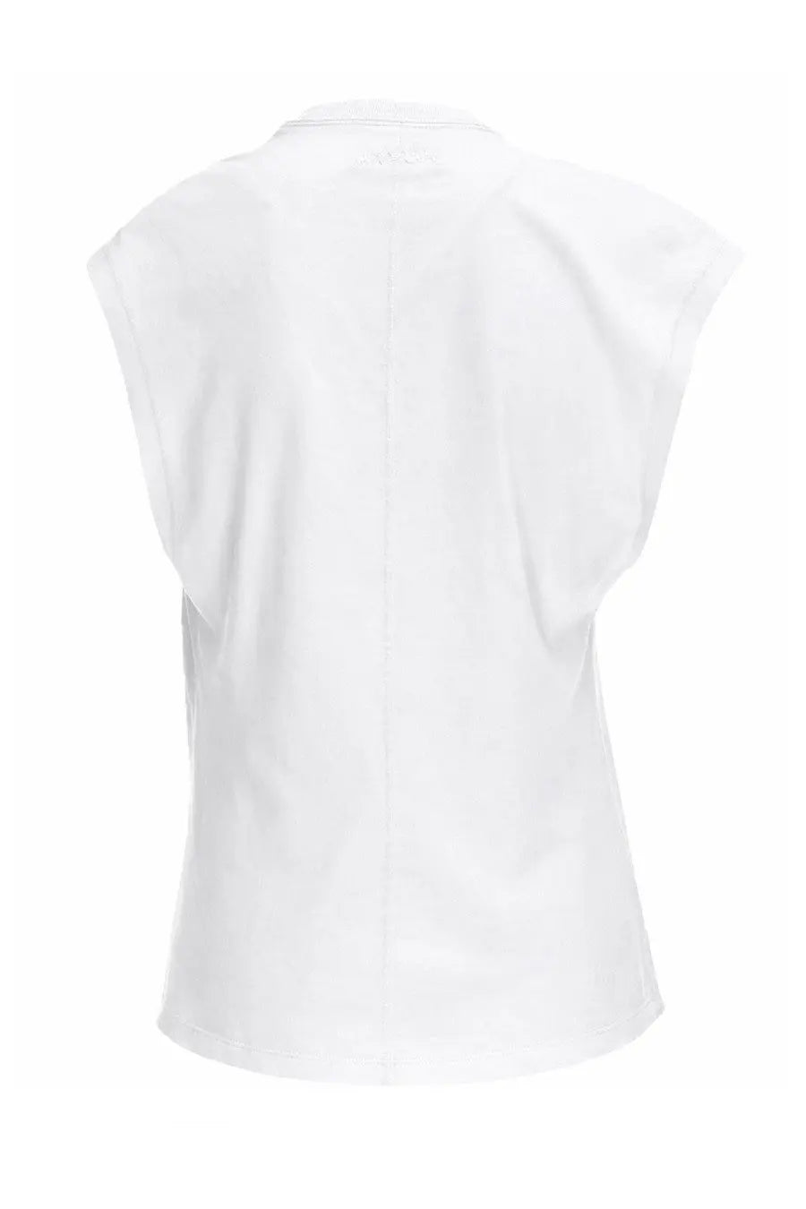 Isabel Marant women’s white sleeveless top with a relaxed fit and subtle seam detail on the back side