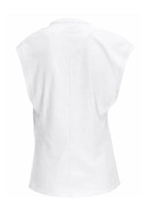Isabel Marant women’s white sleeveless top with a relaxed fit and subtle seam detail on the back side