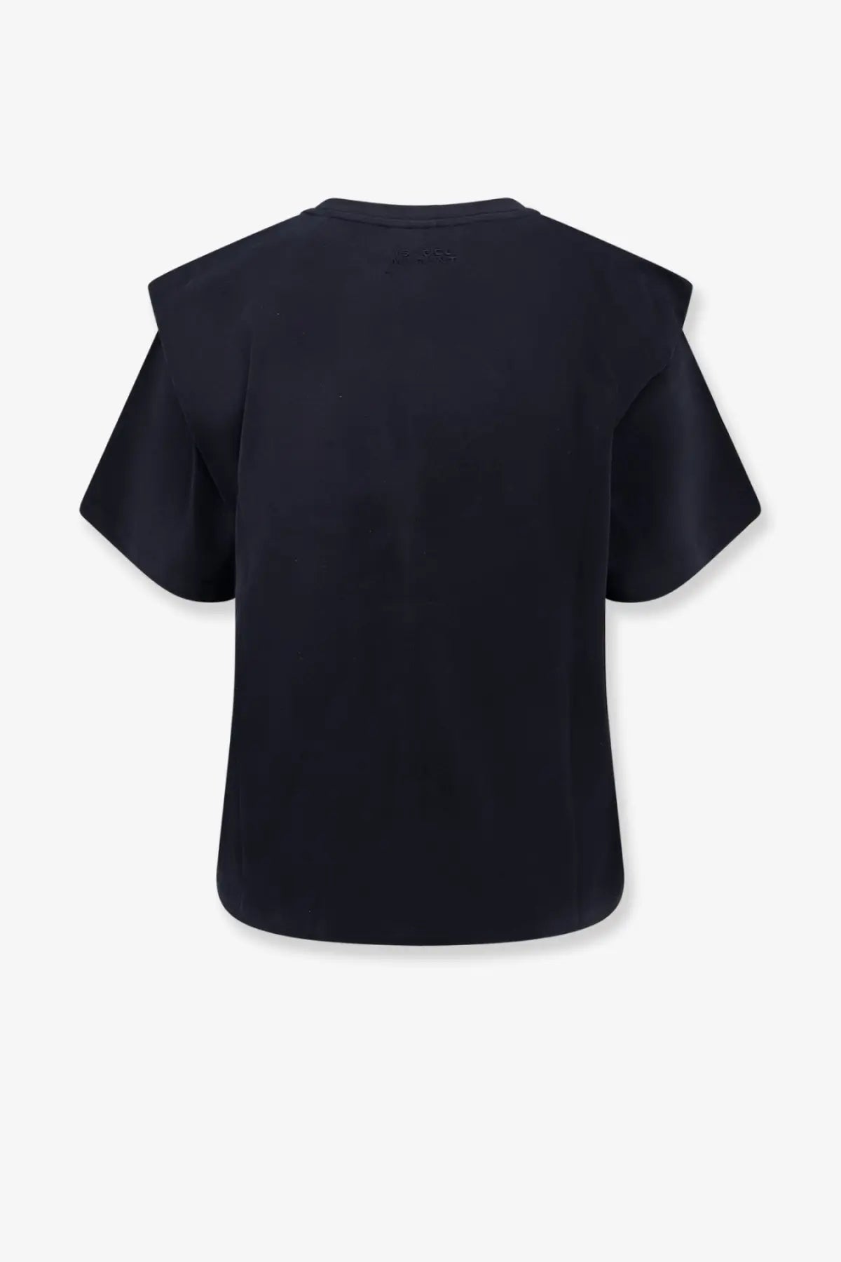 Isabel Marant women’s zelitos black organic cotton t-shirt with relaxed fit and flared short sleeves