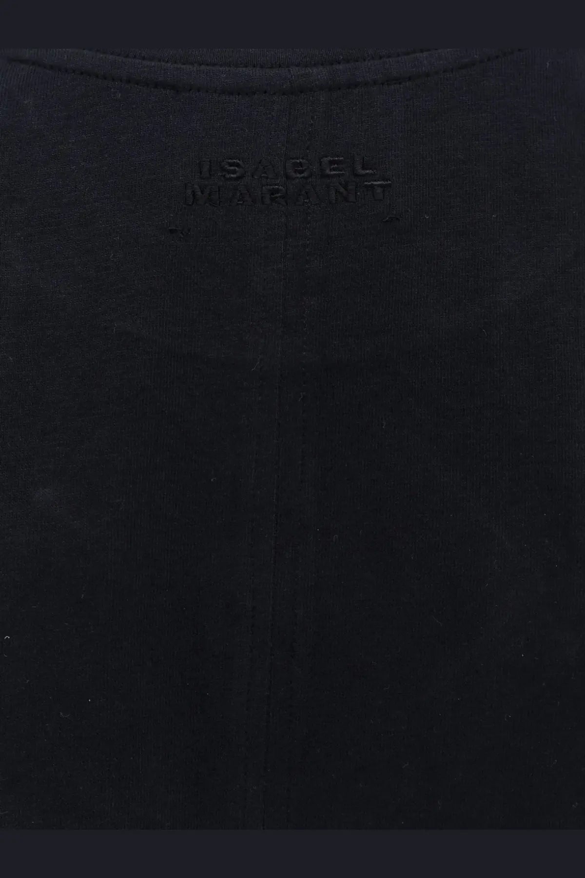 Black Isabel Marant women’s Zelitos organic cotton t-shirt with subtle textured fabric and logo at the neckline
