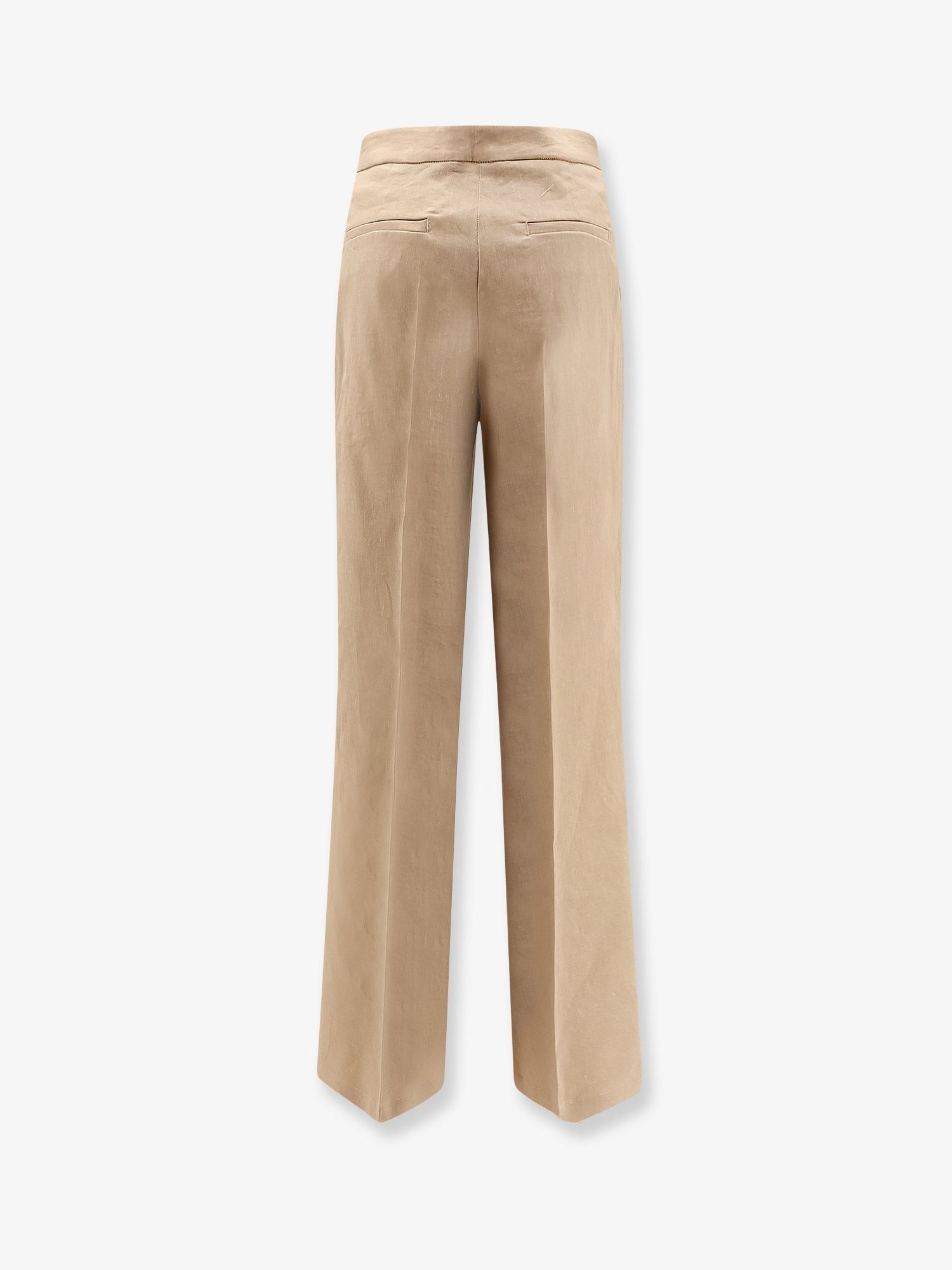 Pinko Women's Jacopone Linen and Viscose Trousers Beige