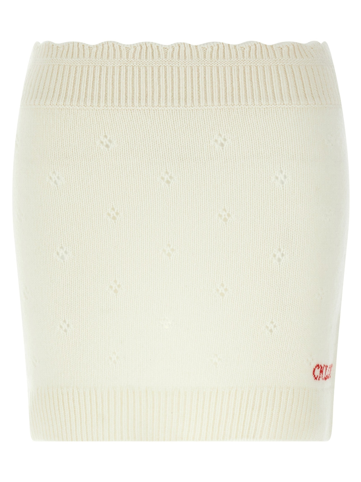 Chloé Jacquard Skirt White