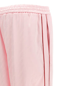 Off-White Jacquard Satin Pajama Pants Blue