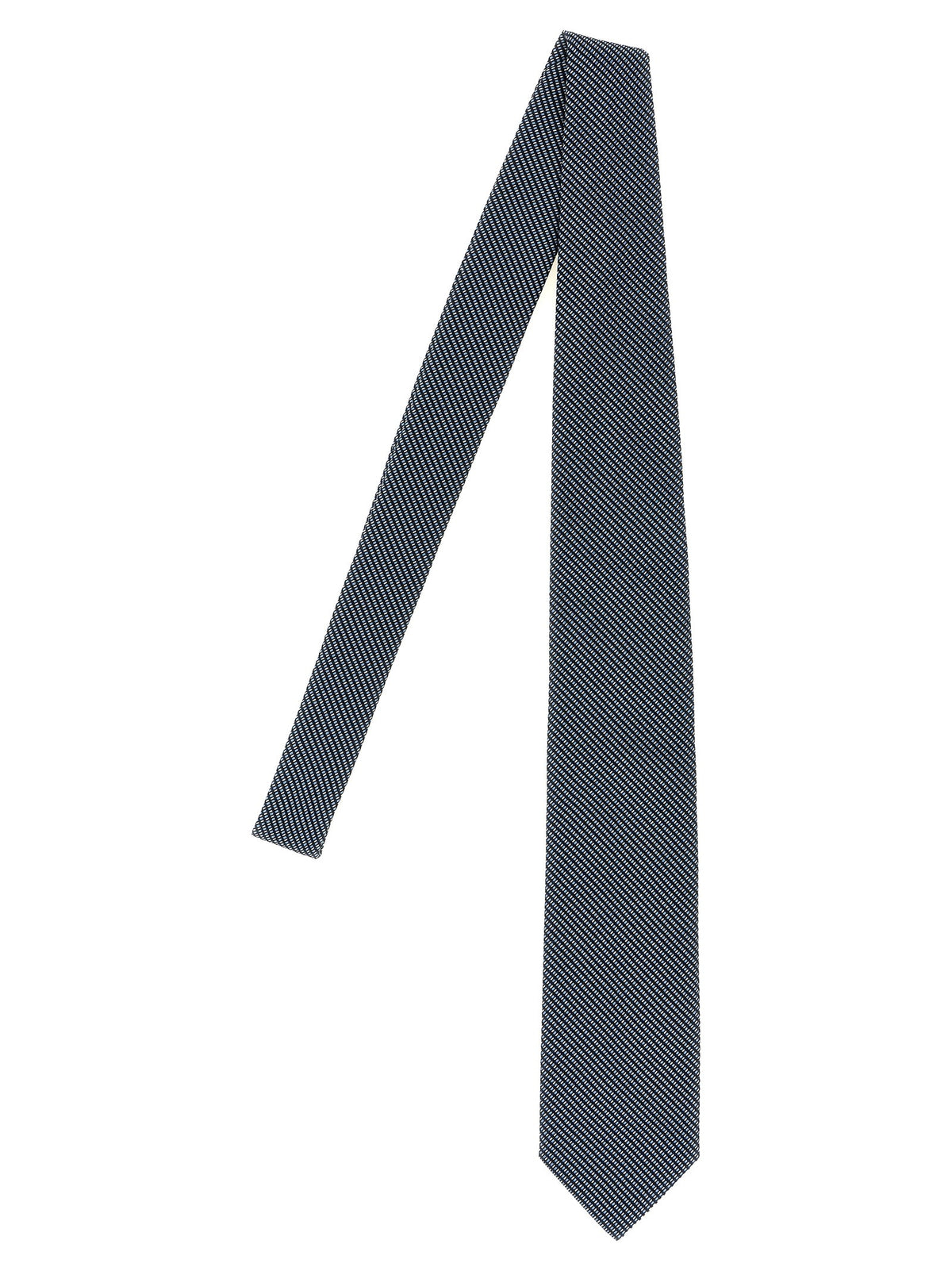 Brioni Jacquard Silk Tie Blue