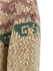 Moncler Grenoble Jacquard Sweater Beige