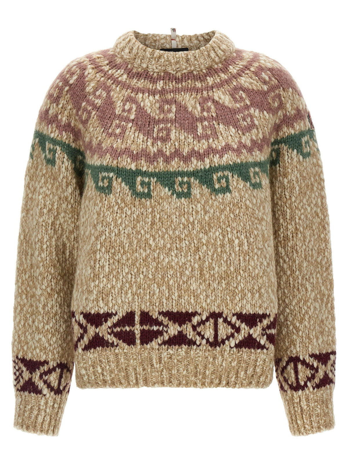Moncler Grenoble Jacquard Sweater Beige