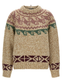 Moncler Grenoble Jacquard Sweater Beige