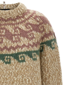 Moncler Grenoble Jacquard Sweater Beige
