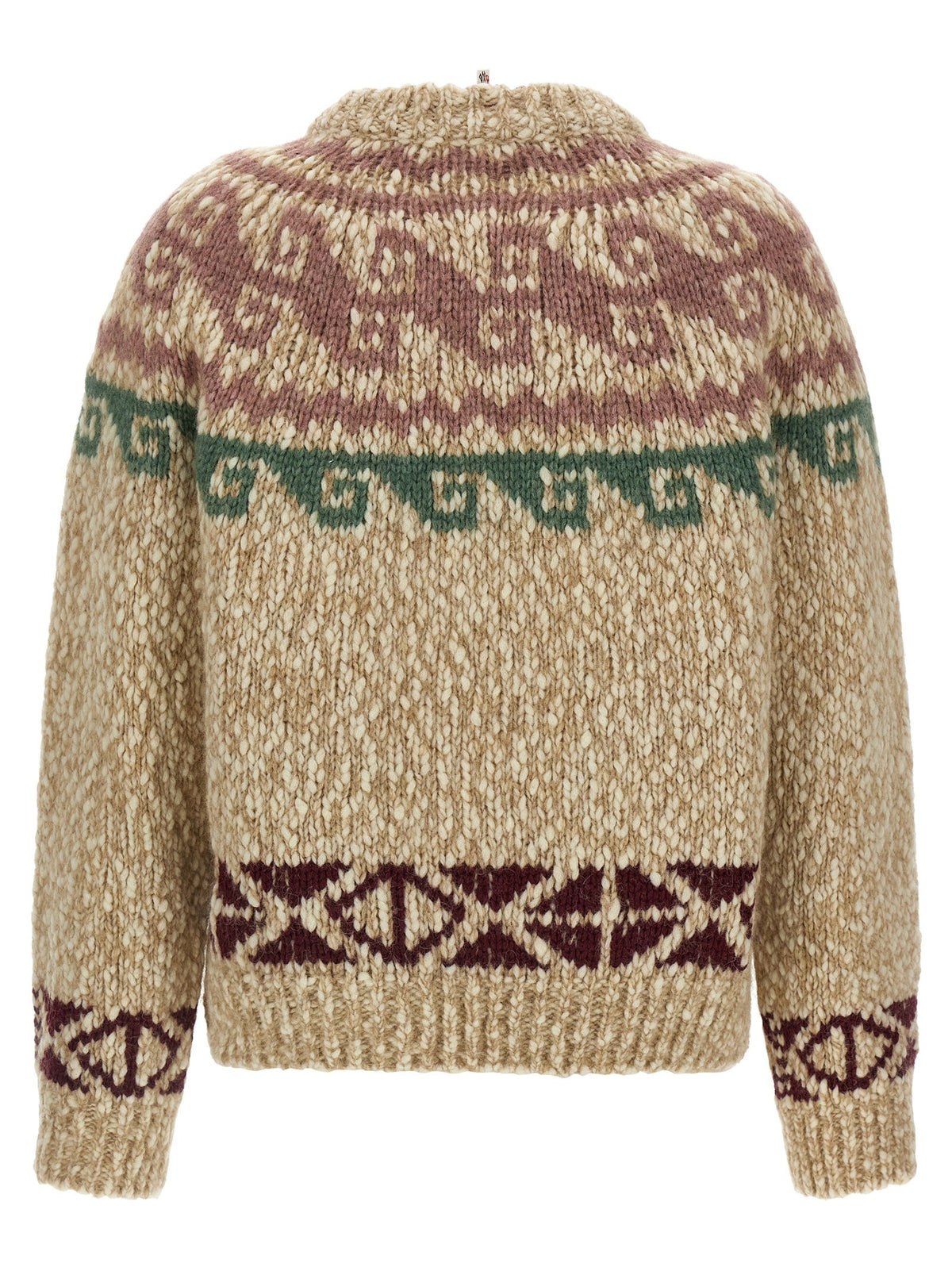 Moncler Grenoble Jacquard Sweater Beige