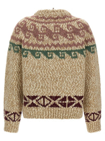 Moncler Grenoble Jacquard Sweater Beige