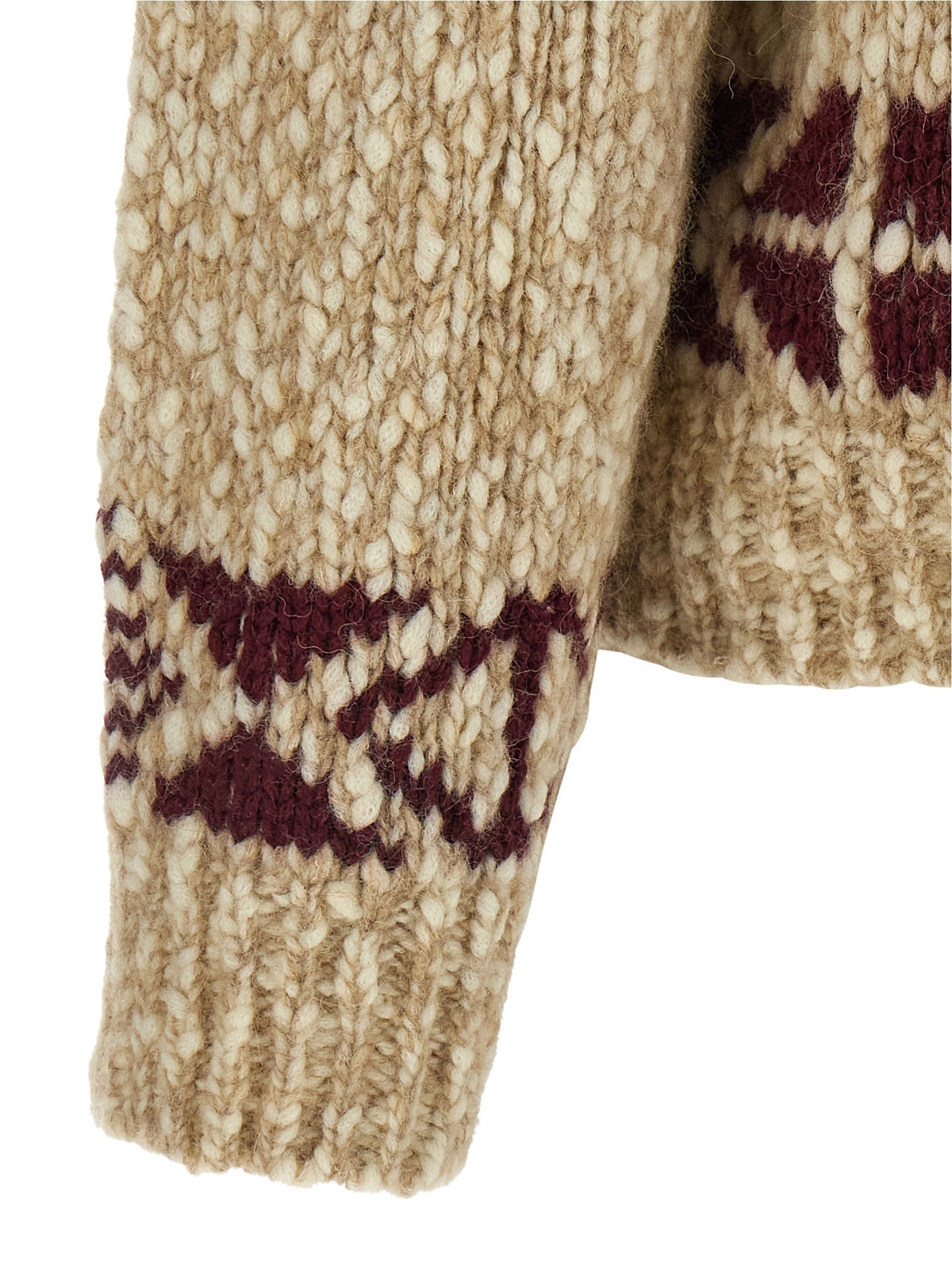 Moncler Grenoble Jacquard Sweater Beige