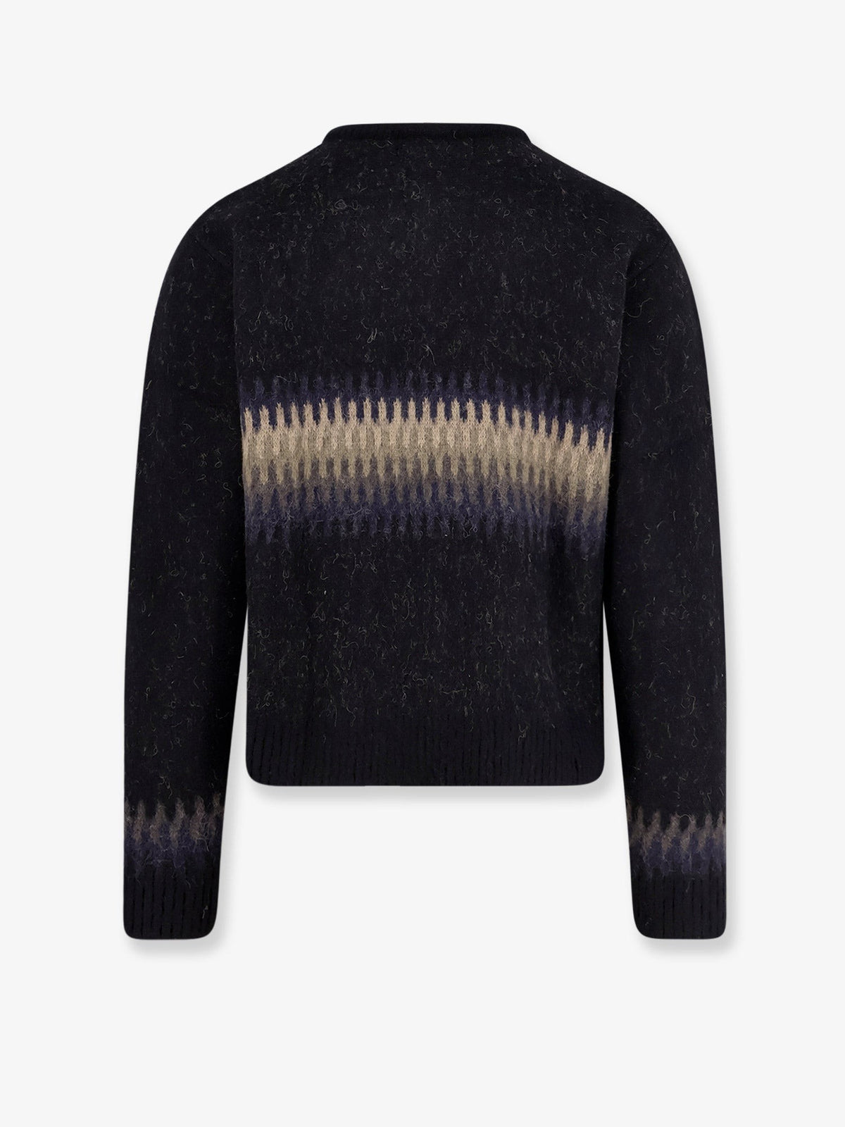 Tonywack Unisex Jacquard Unisex Alpaca Cardigan Black