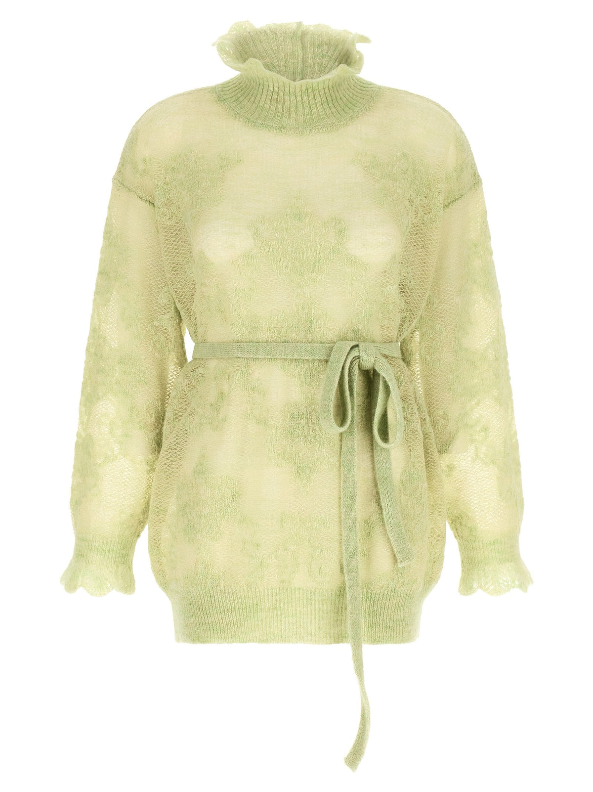 TWINSET Jacquard Yarn Sweater Green