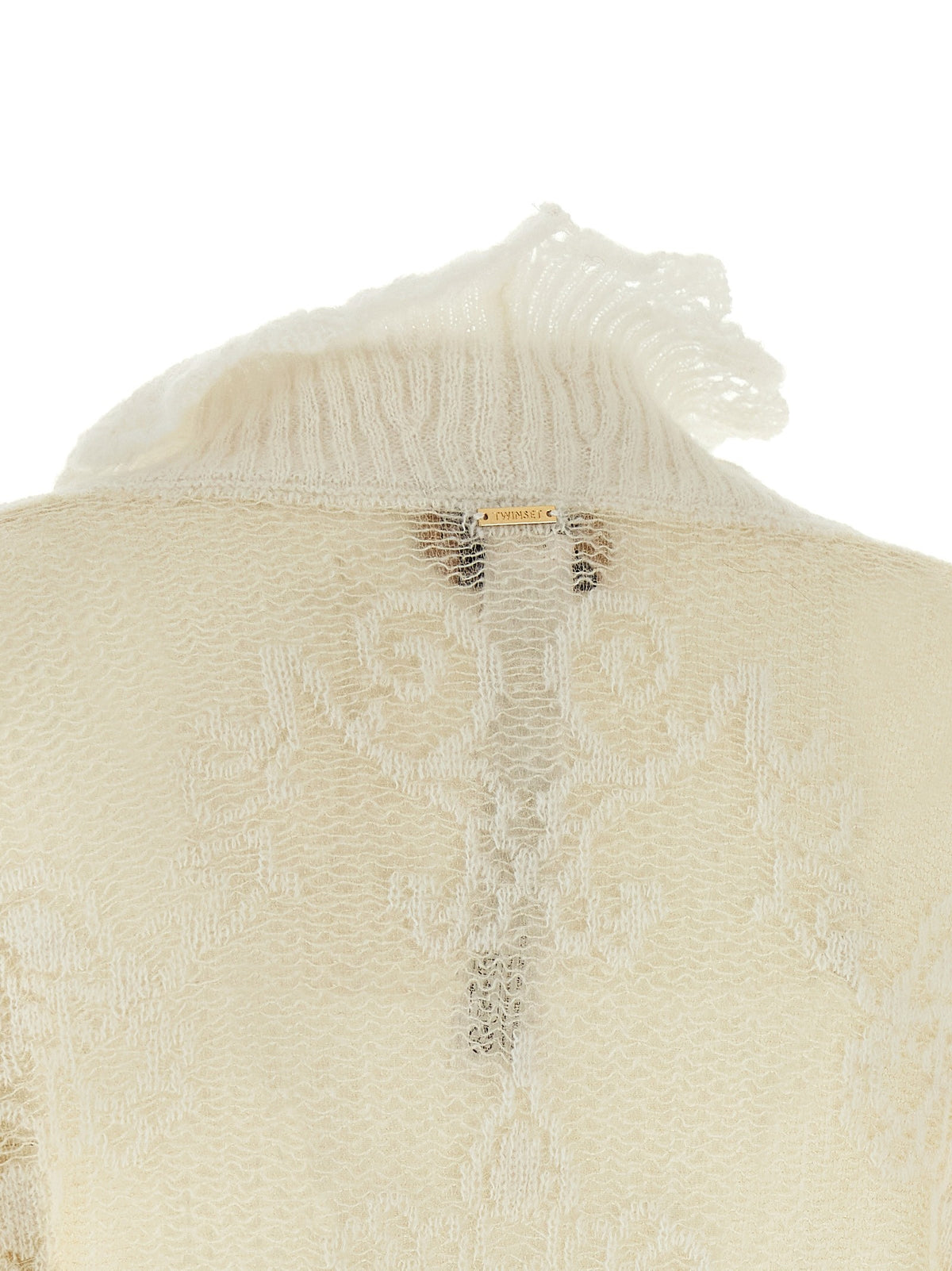TWINSET Jacquard Yarn Sweater White