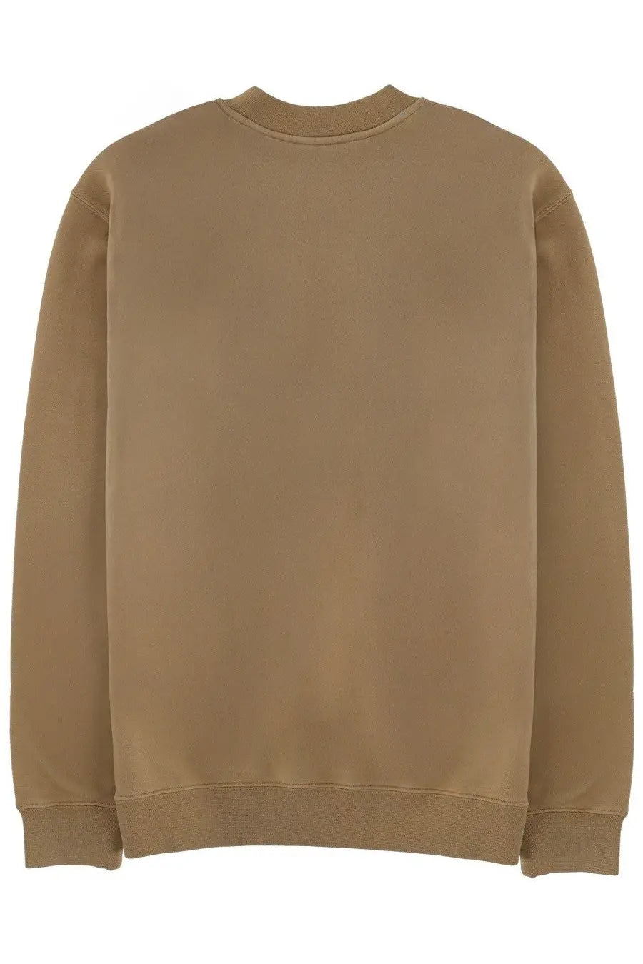 Beige jacquemus men’s grosgrain sweatshirt with ribbed cuffs and hem in soft crewneck design