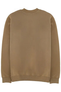 Beige jacquemus men’s grosgrain sweatshirt with ribbed cuffs and hem in soft crewneck design