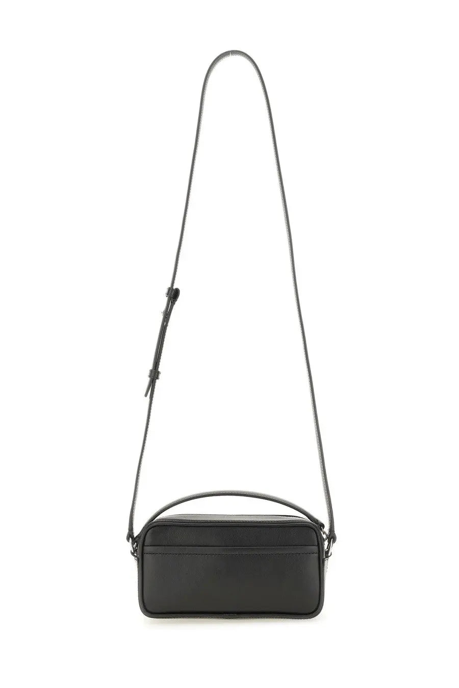 Jacquemus unisex le baneto bag black leather crossbody bag with sleek rectangular design and adjustable strap