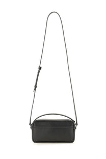 Jacquemus unisex le baneto bag black leather crossbody bag with sleek rectangular design and adjustable strap