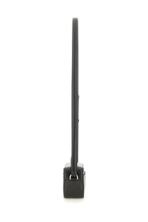 Black patent leather unisex jacquemus le baneto crossbody bag with sleek rectangular body and long slender strap