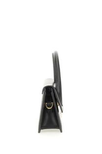Jacquemus women’s borsa le chiquito long black leather handbag with gold-tone hardware and minimalist design