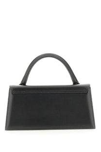 Jacquemus women’s borsa le chiquito long black black leather handbag with sleek minimalist design and rounded handle