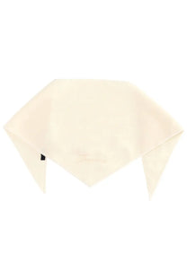 Cream-colored silk scarf with soft smooth texture and neatly folded edges from jacquemus women’s cashmere bandana white collection