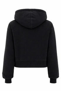 Jacquemus women’s the grosgrain hoodie black cropped hoodie with soft ribbed hem and cuffs
