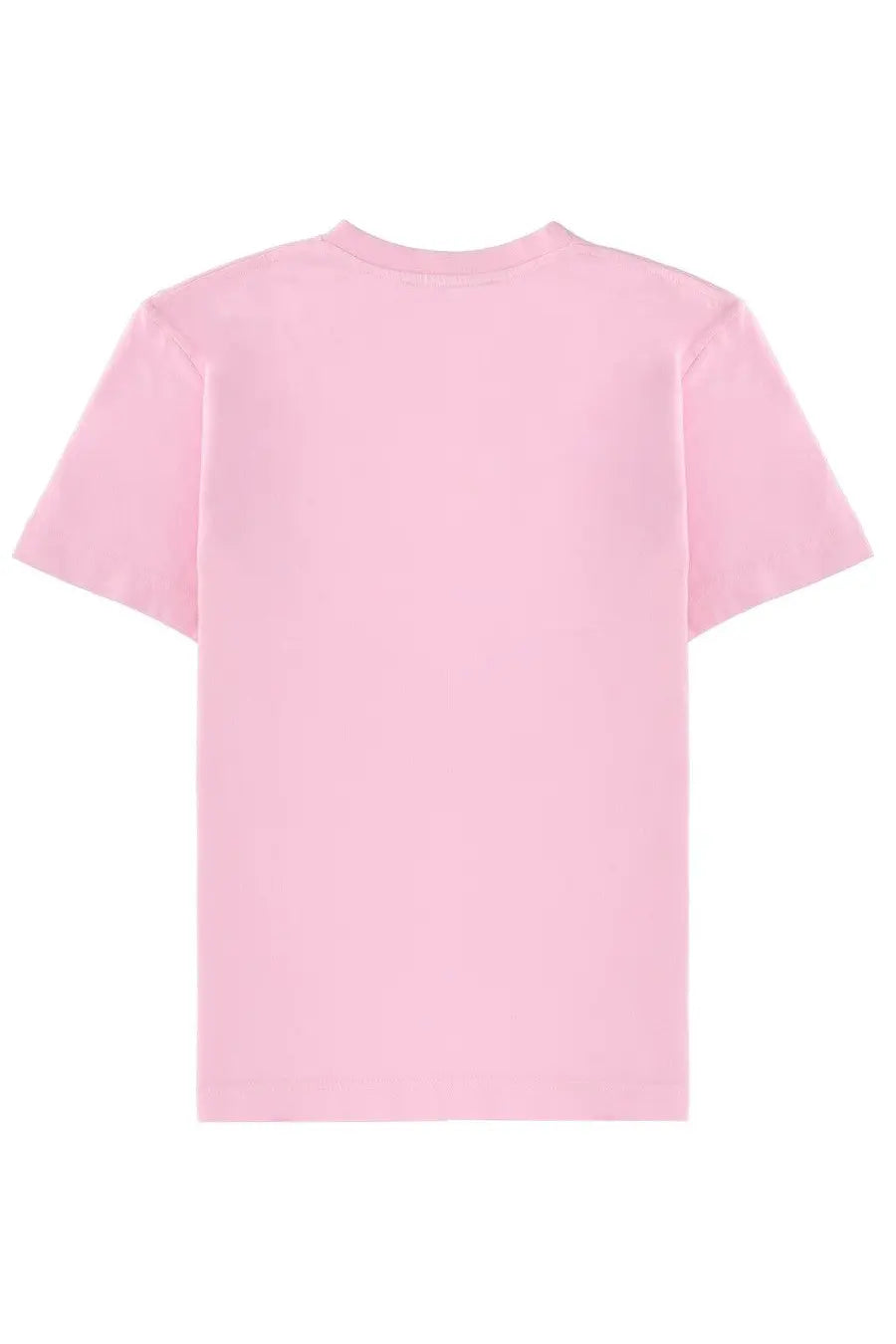 A soft pink cotton crew neck short sleeve t-shirt for women similar to jacquemus grosgrain short sleeve shirt blue