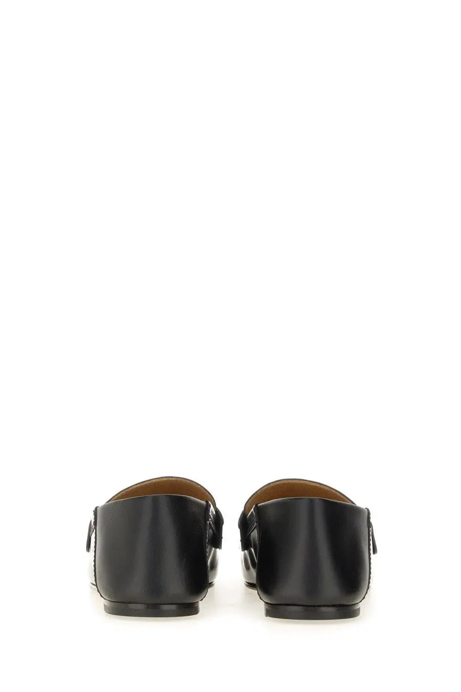 Jacquemus women’s moccasin carre black black patent leather loafers with sleek glossy finish and subtle side detailing