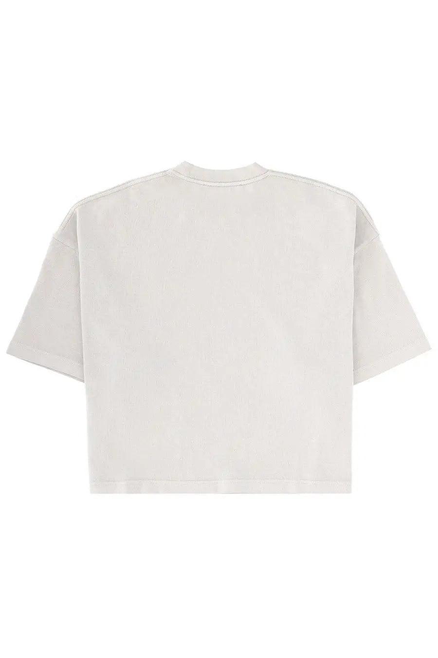 Jacquemus women’s the shirt white off-white cropped t-shirt with short sleeves and simple crew neckline